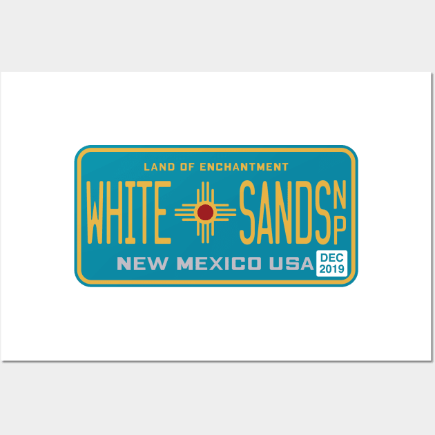 White Sands National Park license plate Wall Art by nylebuss